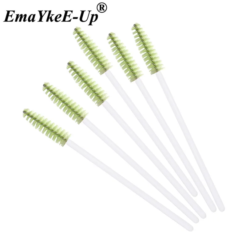 White Green 50 шт Женские Модные кисти для ресниц, одноразовые кисти для макияжа, Хрустальные кисти для бровей/ресниц/туши для ресниц, кисти для ресниц - Цвет: White Green