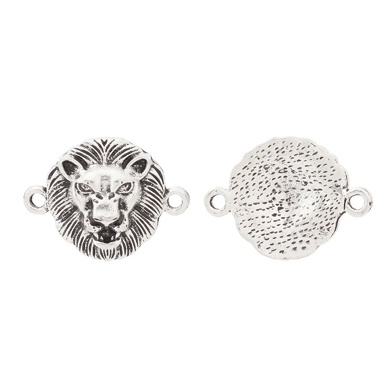 Подвеска в виде головы льва из тибетского серебра/золота 20 шт. | Украшения и