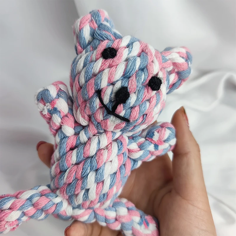 MZHQ 1 шт. веревка игрушка супер мягкий медведь Форма из хлопчатобумажного каната