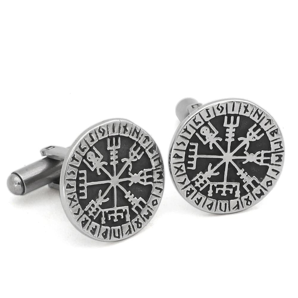 Браслет из нержавеющей стали для запонок маленького размера с компасом|Зажимы