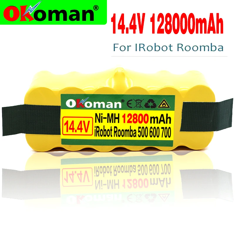Аккумулятор высокой емкости 12800 мАч 14 4 В для пылесоса iRobot Roomba 500 530 540 550 620 600 650 700 780