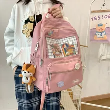 Fashion ITA Backpack Waterproof Nylon for Women Laptop Ladies Cute Female Rucksack Kawaii Student Men Transparent School Bag Fashion ITA Backpack Waterproof Nylon for Women Laptop Ladies Cute Female Rucksack Kawaii Student Men Transparent School Bag