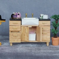 112 dollhouse mini furniture miniature sink unit cabinet for bathroom