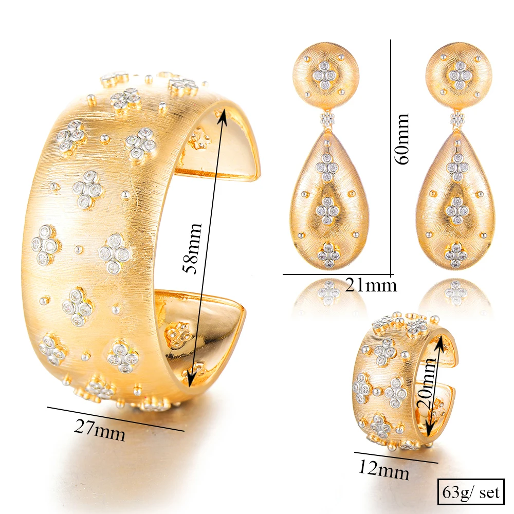 

GODKI Famous Design Luxury 3PC Bracelet Ring Earring Sets For Women Wedding Bridal Cubic Zirconia Dubai PARTY Jewelry BOHO 2020