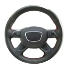 Микрофибра для рулевого управления для Audi Q7 чехол рулевого колеса автомобиля-2015 Q3 Q5 2012-2013 A4 (B8) 2016 2015 A6 (C7)