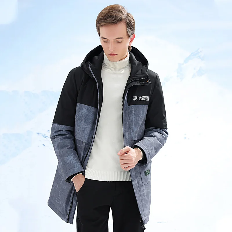 

Vickino New winter 2020 Thick and warm men's down jacket Fashion casual men's 90% white duck down jacket