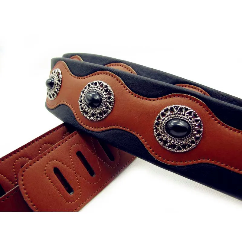 

High-quality guitar strap / black gem electric guitar / electric bass guitar strap guitar belt Width 6.5 cm