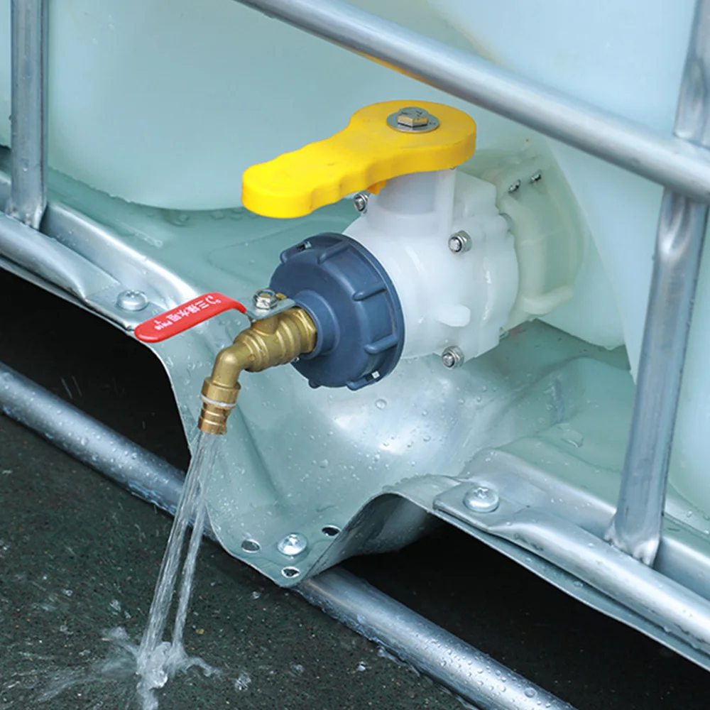 

Brass Tap Durable IBC Tank Tap Adapter Coarse Thread Connector Replacement Valve Fitting Home Garden Water Connectors