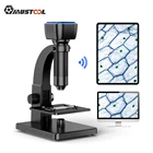 Цифровой микроскоп muтабурет MT315W HD 2000X с wi-fi, двойной объектив, USB микроскопы для наблюдения за микробиологией, зарядка через USB