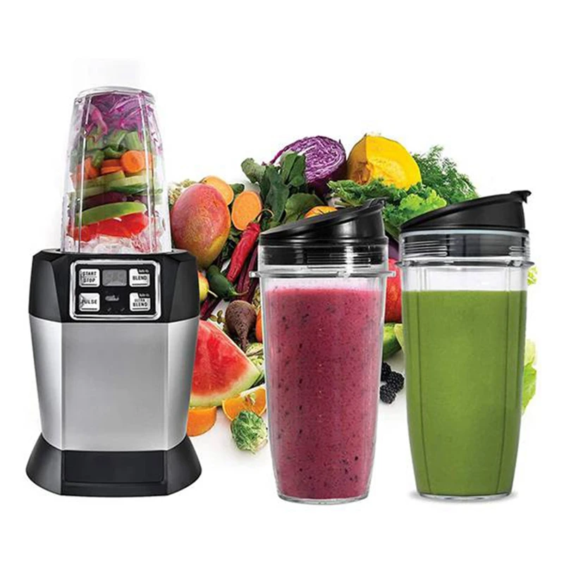 

24Oz Replacement Cups with 2 Sealing Caps to Go Lid for BL450,BL480,BL490,BL640,BL642,BL680 for Ninja Auto IQ Series