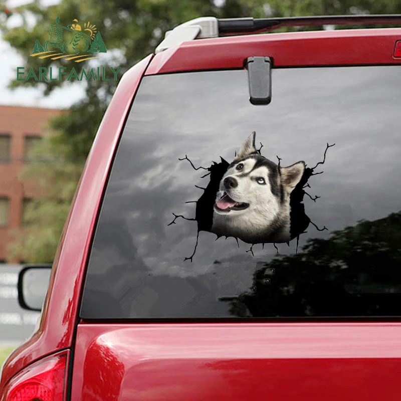 EARLFAMILY 13 см x 11 для Husky наклейка на автомобиль с трещинами мотоциклетная
