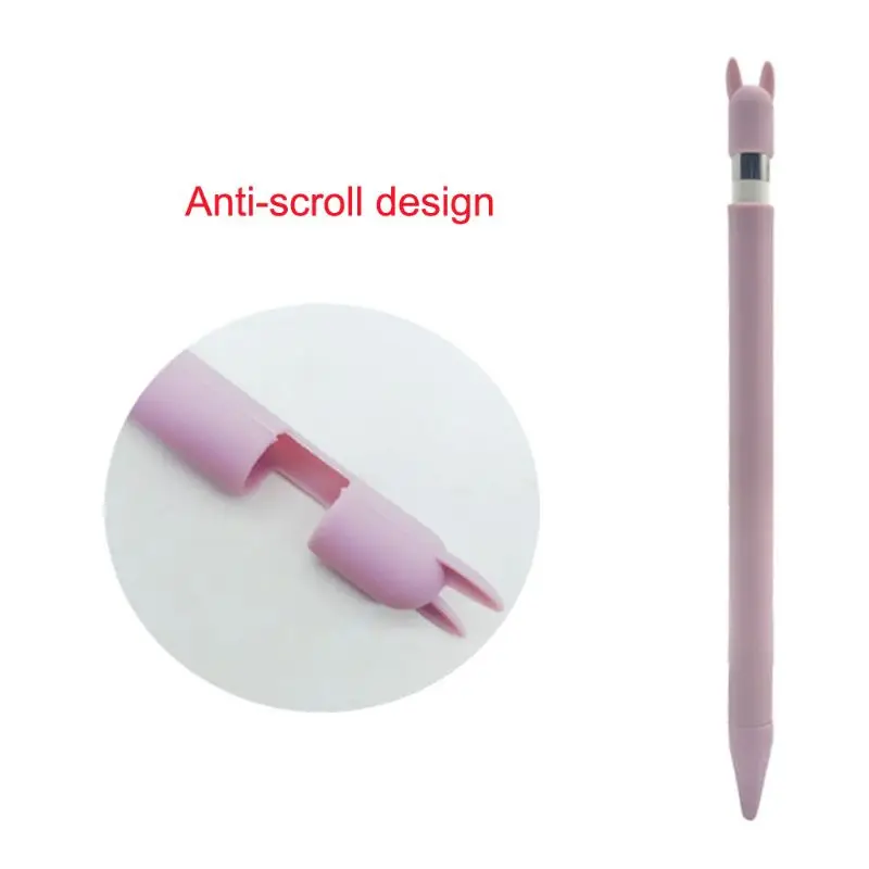 Милые заячьи ушки анти-прокрутки Мягкая силиконовая защитная крышка для задней