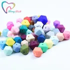 Бусины Детские шестигранные из силикона, восьмиугольные, 14 мм, 20 шт.