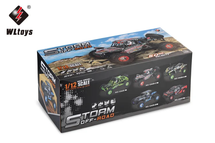 

Weili 12428-A -B -C High-speed 4WD Climbing Car 50KM/H Professional Competition 1:12 Remote Control Car Model