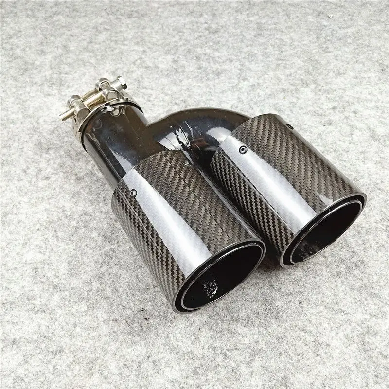 Новинка автомобильные двойные выхлопные трубы H-Style для BMW глянцевые черные