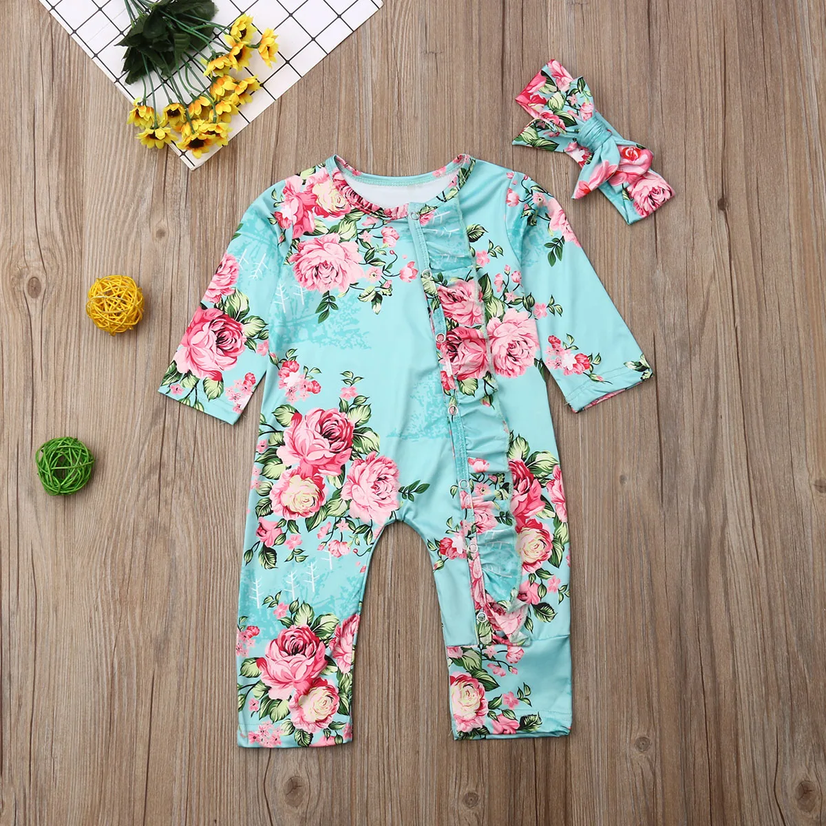 Комбинезон для новорожденных девочек и мальчиков от 0 до 24 месяцев повязка на