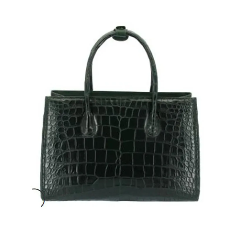 Bolsa de Couro de Crocodilo Hongzhiyan Negócios Mulheres Bolsa Nova Mulher Simples Cor Sólida Portátil