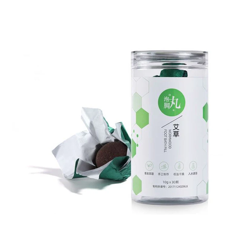 30 шт. полынь Пузырьковые таблетки для ног порошок ванны травяные замачивания