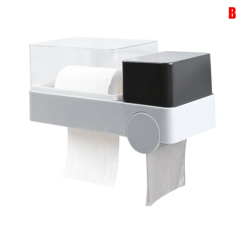 

Roll Paper Tube Household Paper Holder Bathroom Napkin Box Waterproof Rack Punch-free TT-best