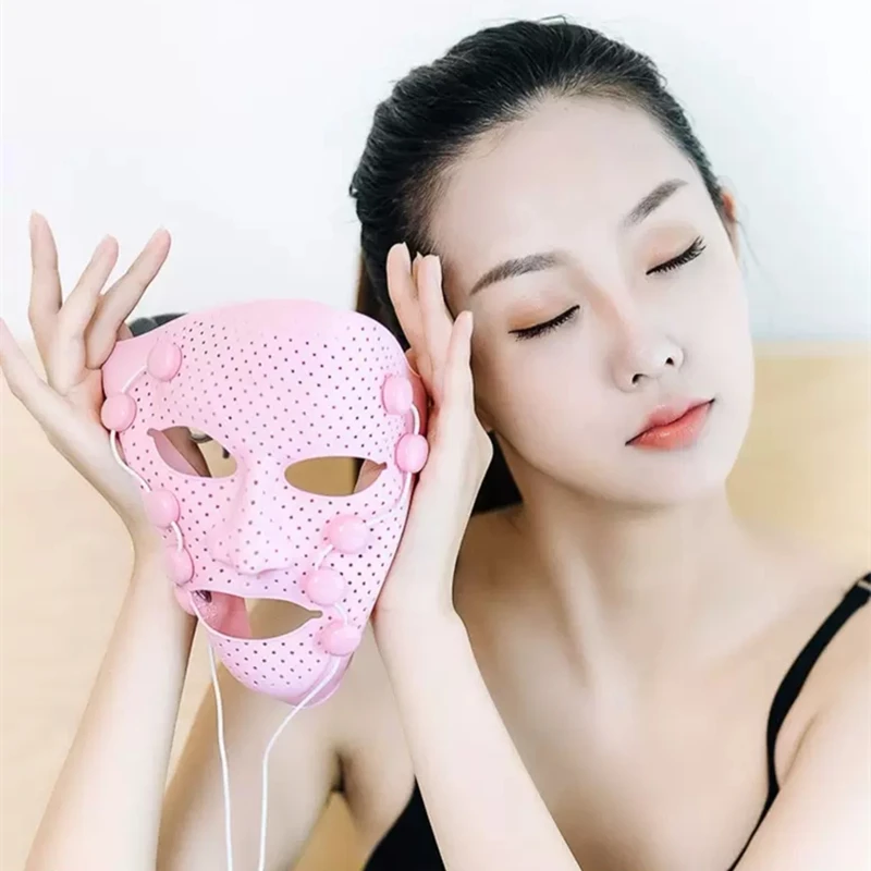 Электрическая вибрация лица спа массаж омоложения кожи против морщин маска для