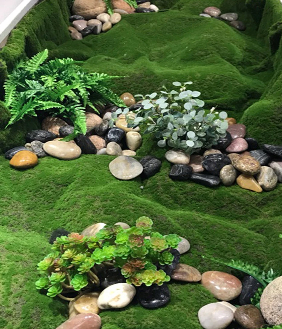 Искусственный мох искусственные зеленые растения трава для магазина украшение