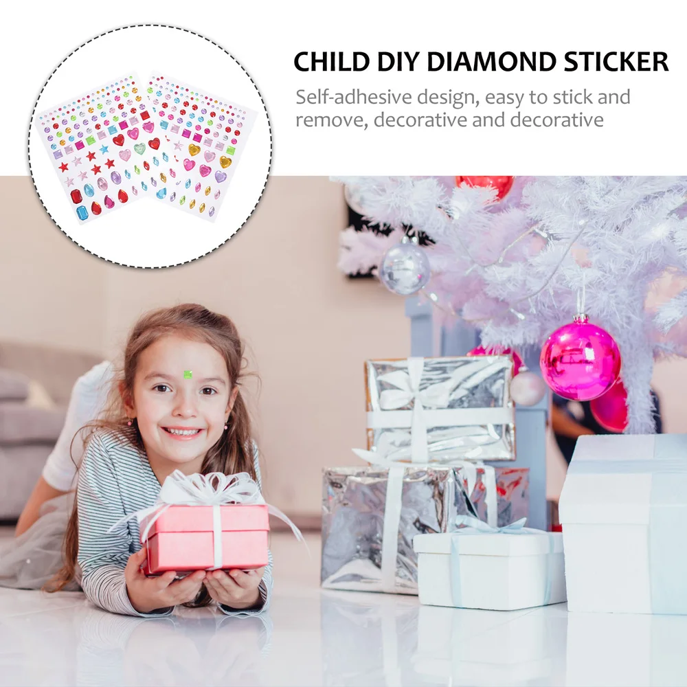 

2PCS Acrylic Dancing Party Diamond Sticker Children DIY Diamond Sticker Decor