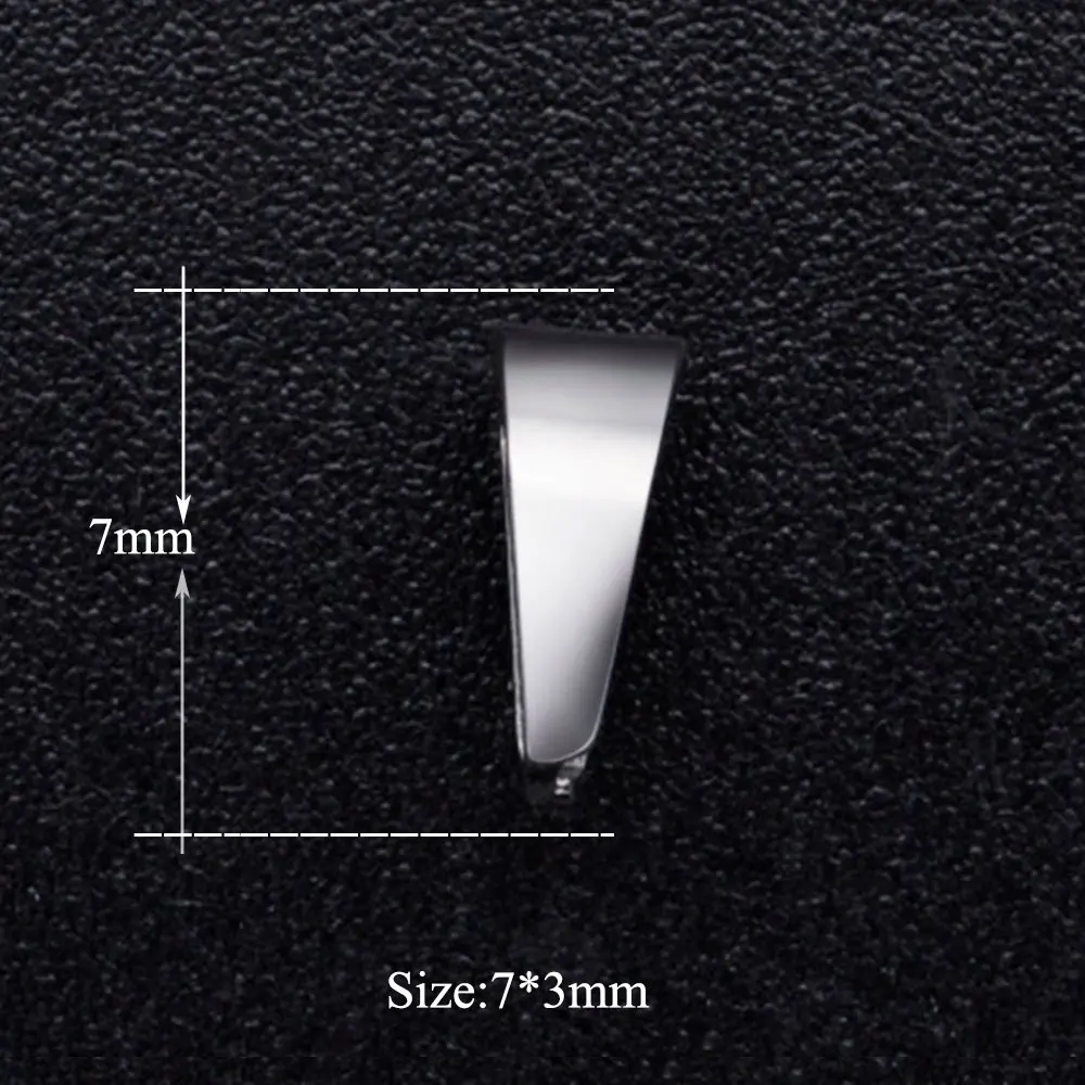 50pcs/lot Stainless Steel Pendant Pinch Bail Connector Buckle - Wholesale Factory Sale image 3