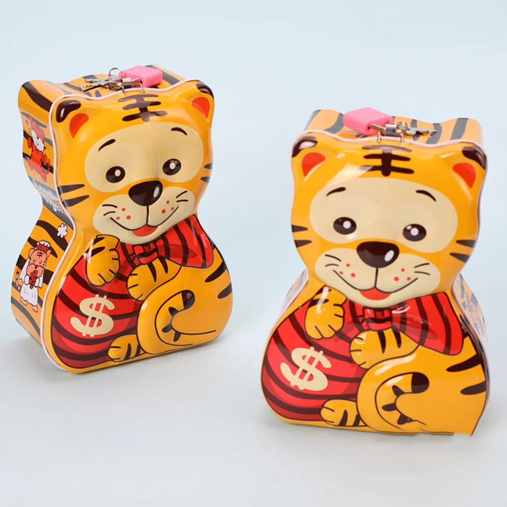 

1Pc Adorable Tiger Shaped Design Children Tabletop Saving Bank Money Saving Box Coins Storage Box Birthday Gift (Random Color)