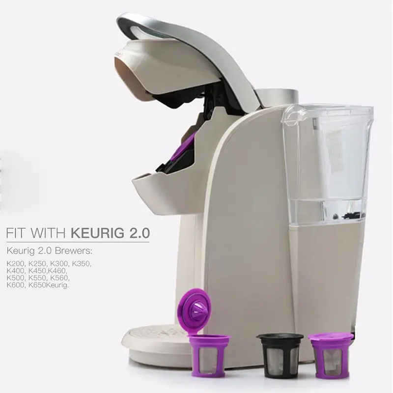 Многоразовые K-чашки для кофеварок Keurig 2 0 и 1 универсальные фильтр многоразовый 3