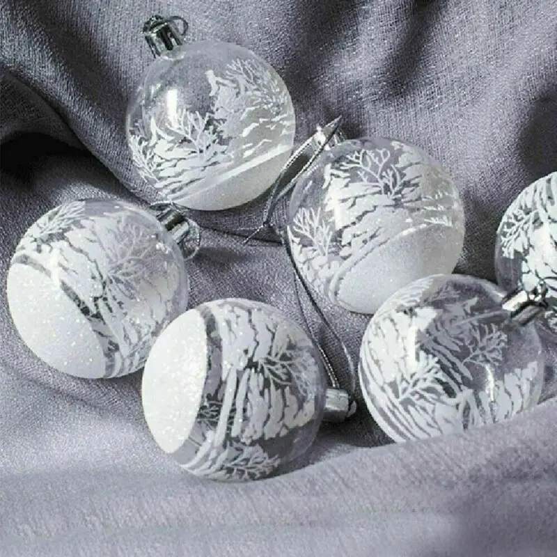 6 шт. стекло разноцветный пластиковый шар Рождественская елка украшения