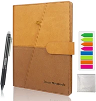 newyes dropshipping smart erasable notebook leather paper reusable wirebound notebook cloud storage flash storage lined with pen