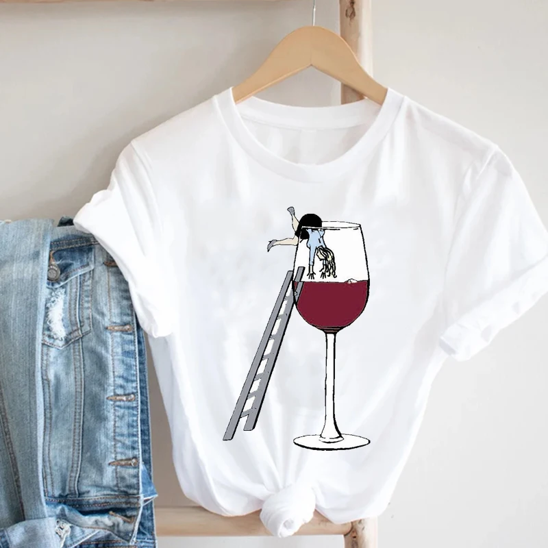 

Women Casual Cartoon Cute Printing Funny Spring Summer 90s Ladies Fashion Clothes Print Tee Top Tshirt Female Graphic T-shirt