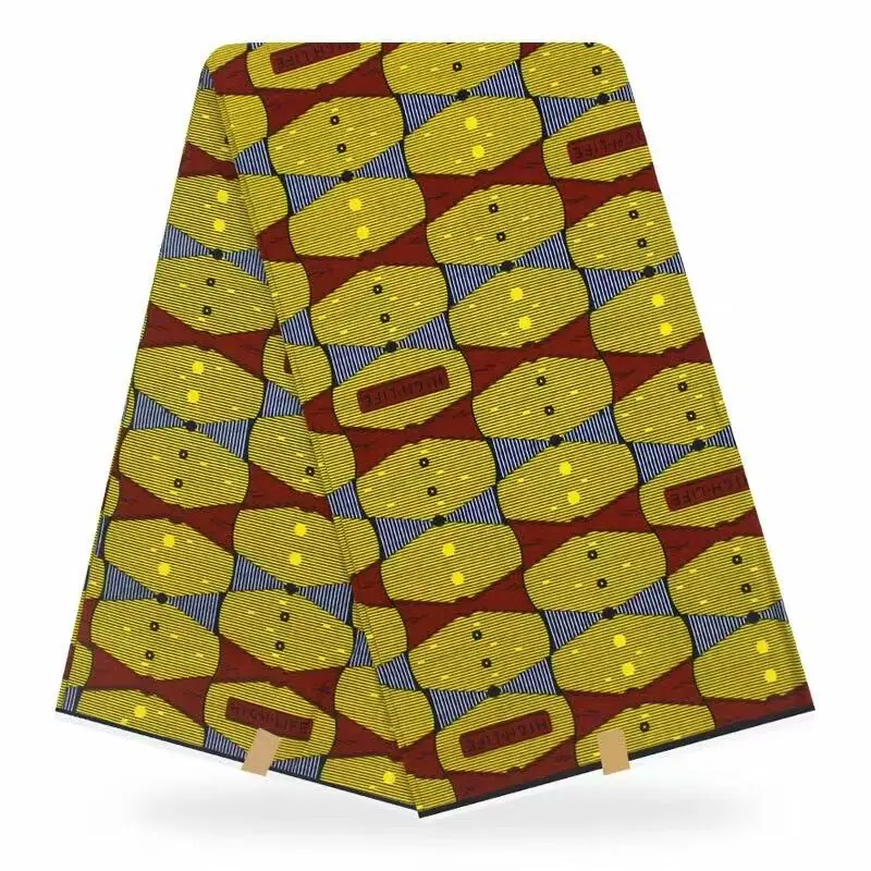 

Wholesale price! high quality african real African wax 6yards/lot guaranteed Ankara wax african Nigeria wax