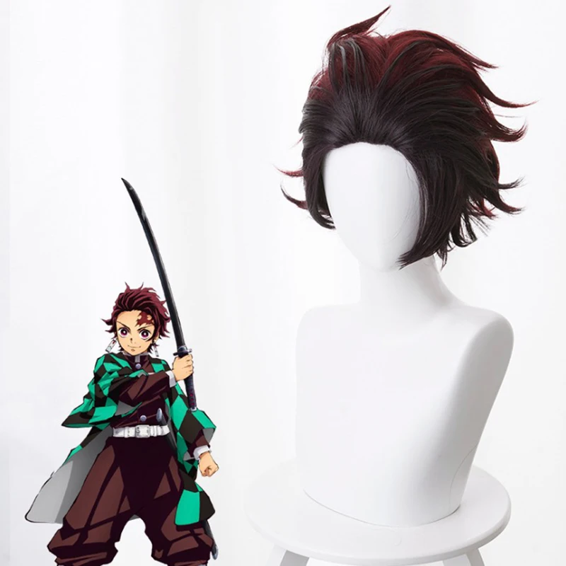 

Anime Blade Of Demon Cosplay Costumes Tanjirou Kamado Cosplay Costume Halloween Carnival Party Kimetsu No Yaiba Cosplay Wigs