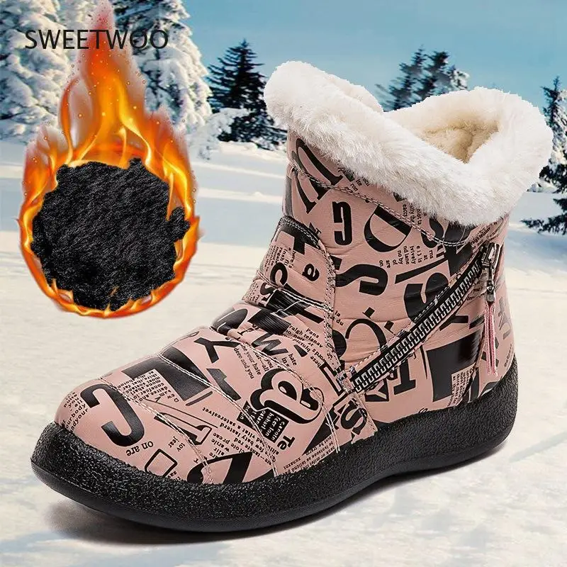 

Women Winter Snow Boots New Fashion Style Casual Shoes Woman Platform Boots Waterproof Warm Woman Female Boots