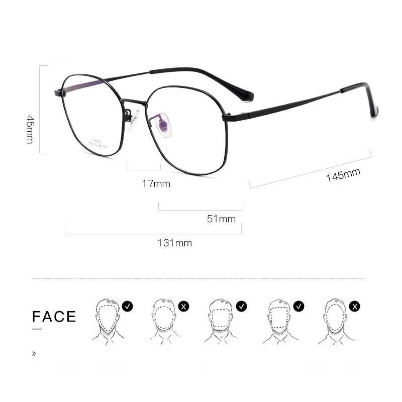 

Luxury Alloy Optical Glasses Frame Men Polygon Prescription Myopia Eyeglasses Frame 2021 New Male Women Ultralight Eyewear