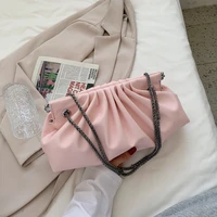 cgcbag 2021 women shoulder color pleated bag fashion high quality soft pu leather handbags female luxury designe armpit bag