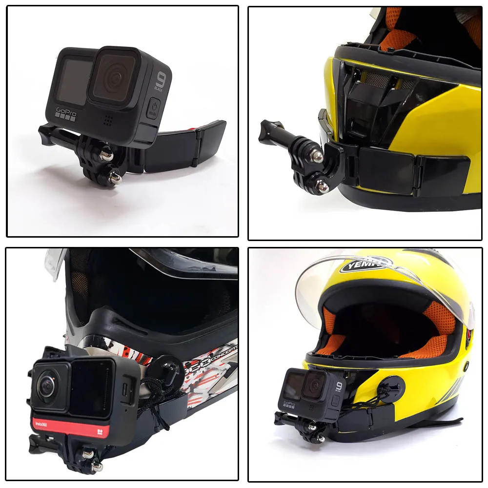 TUYU Motorcycle Bicycle Helmet Chin Strap Mount Insta 360 One X2 horizontal screen shooting for one R GoPro Camera Accessories |