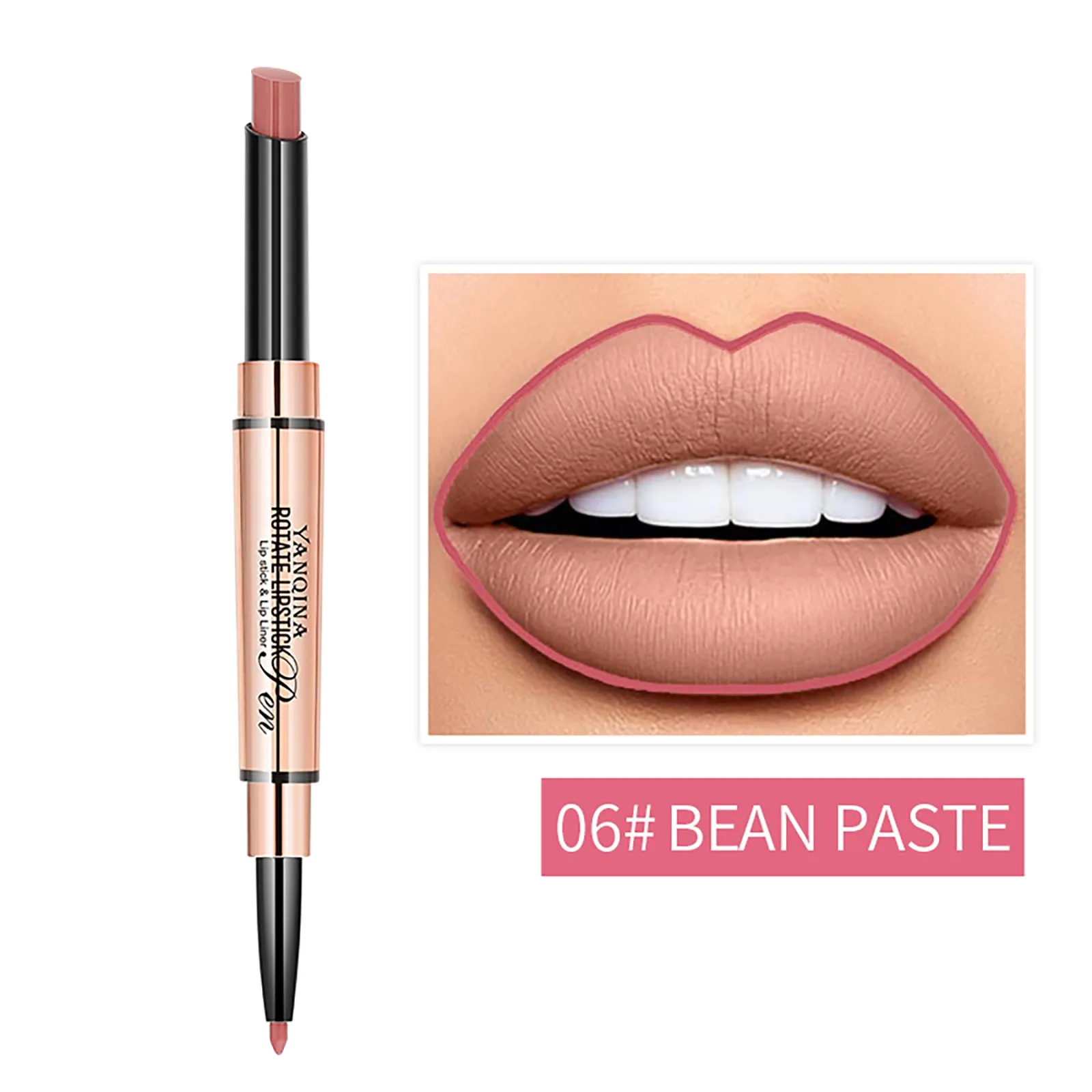 Водостойкий матовый карандаш для губ маленькая золотая губная помада не