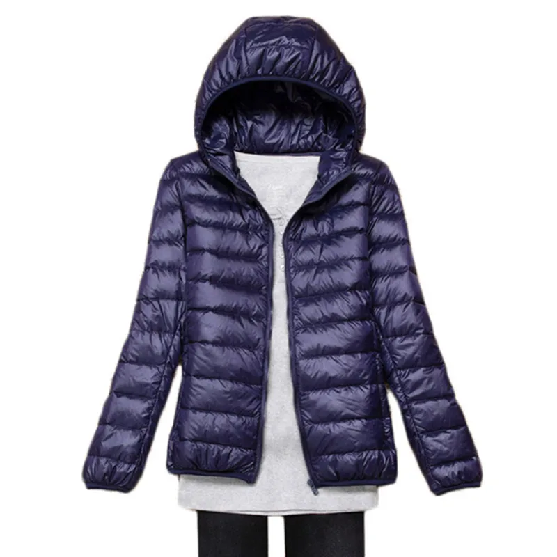 WSYORE размера плюс короткий пуховик осень зима с капюшоном ультра светильник