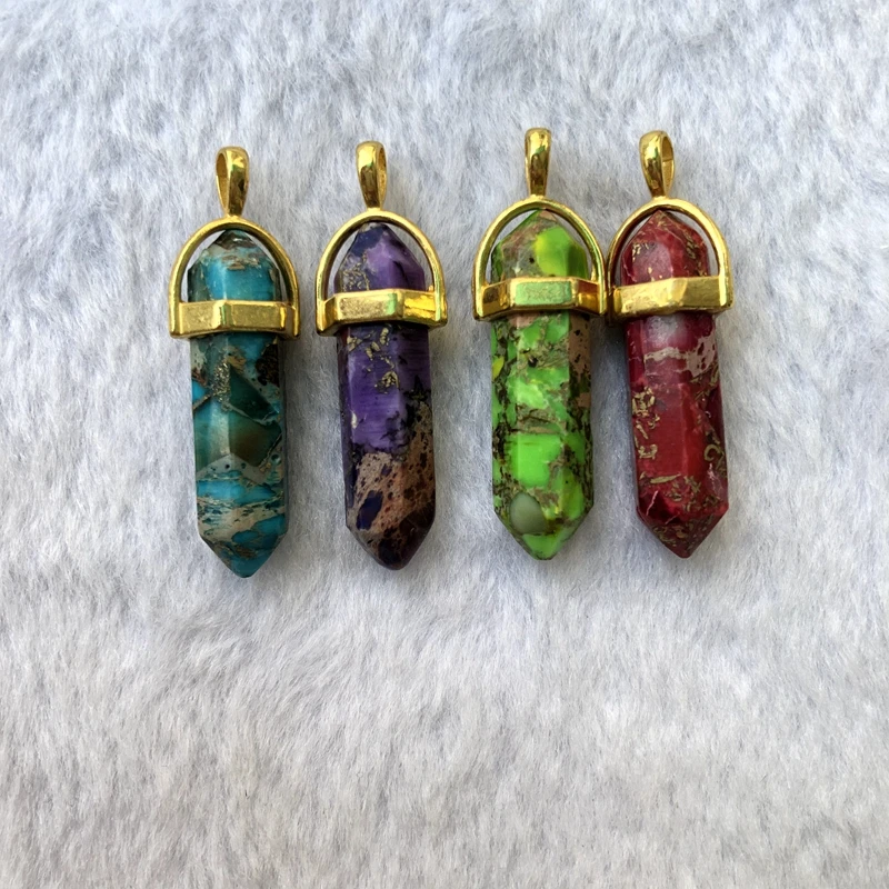 Оптовая продажа 4 шт. зеркальные бусины исцеляющая чакра 8x32 мм зеркальная точка |