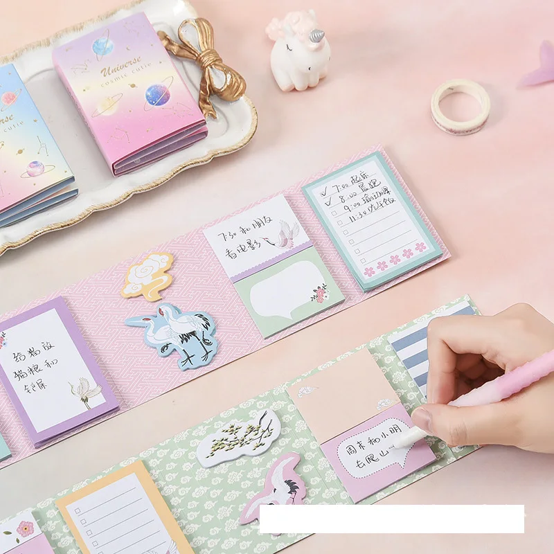 1 шт. милый Kawaii Melody 6 складной блокнот для заметок Липкие заметки закладки для блокнота подарочные канцелярские товары