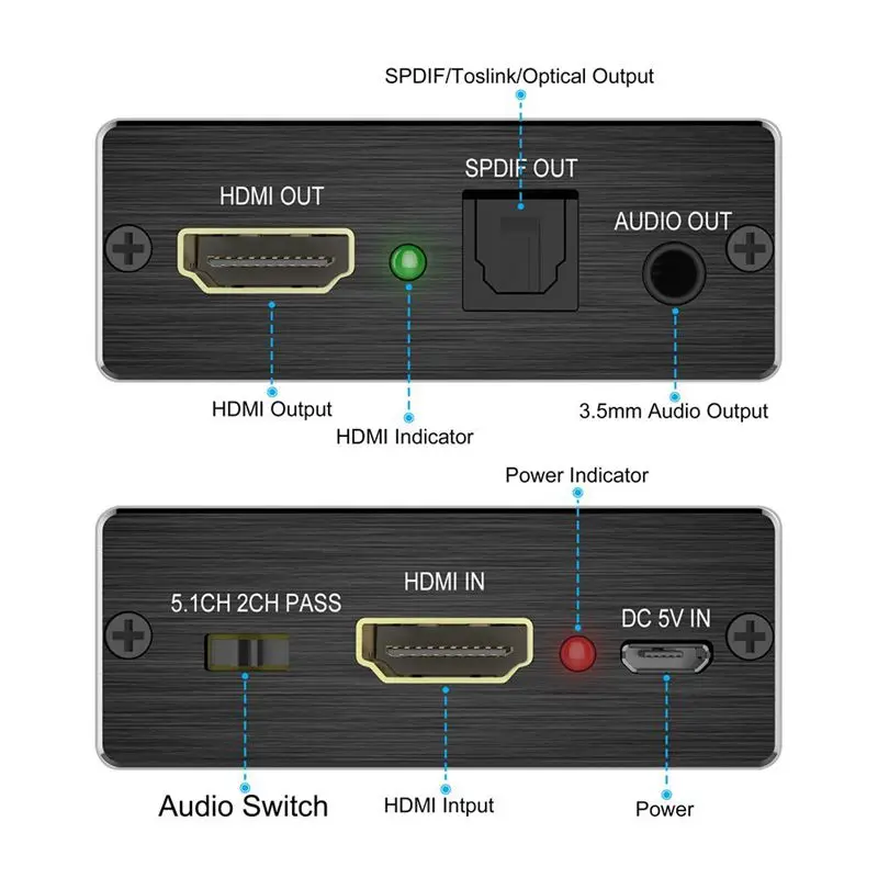 HDMI аудио конвертер 4K x 2K к и оптический TOSLINK SPDIF + 3 5 мм стерео экстрактор сплиттер A |
