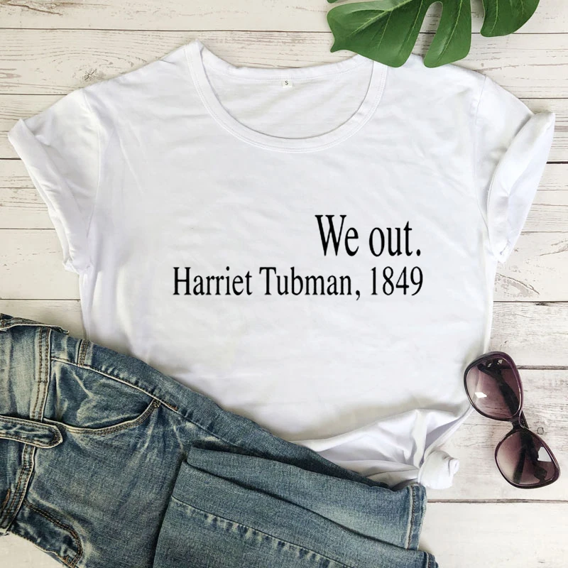 Повседневные стильные рубашки унисекс с коротким рукавом We Harriet Tubman 1849 футболки