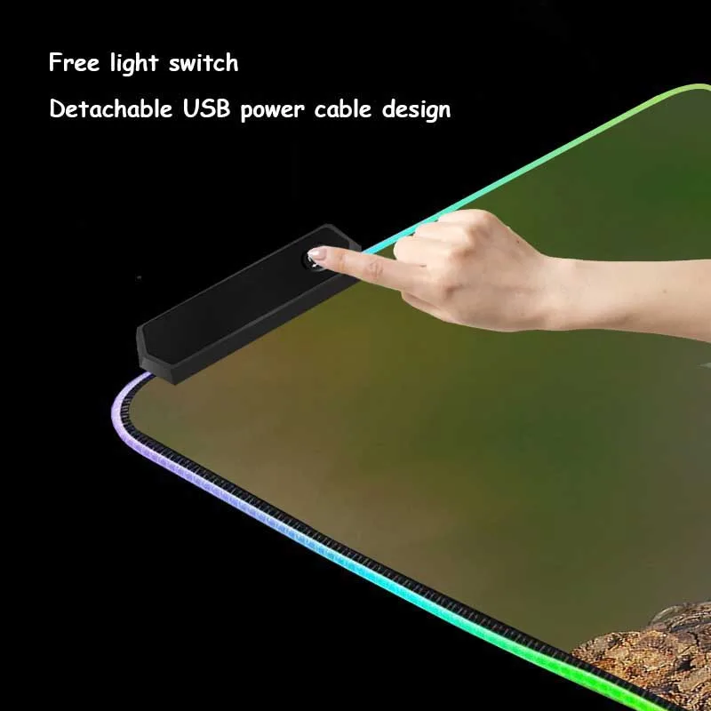 XGZ животное птица HD большая RGB игровая мышка с подсветкой Pad черный замок края