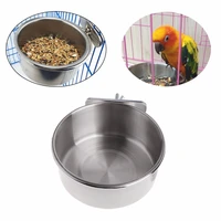 stainless steel little pet supplies bird feeder bowl for parrot hummingbird parakeet pigeon chicken