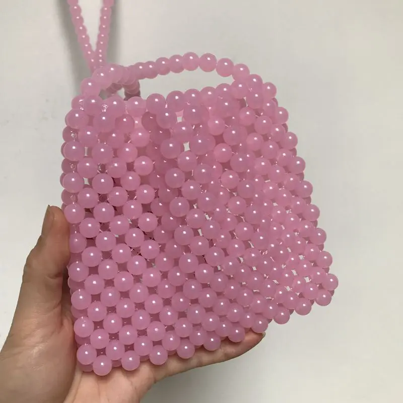 2020 ручная работа прозрачная сумка из бисера Женская тканая мини-сумка для