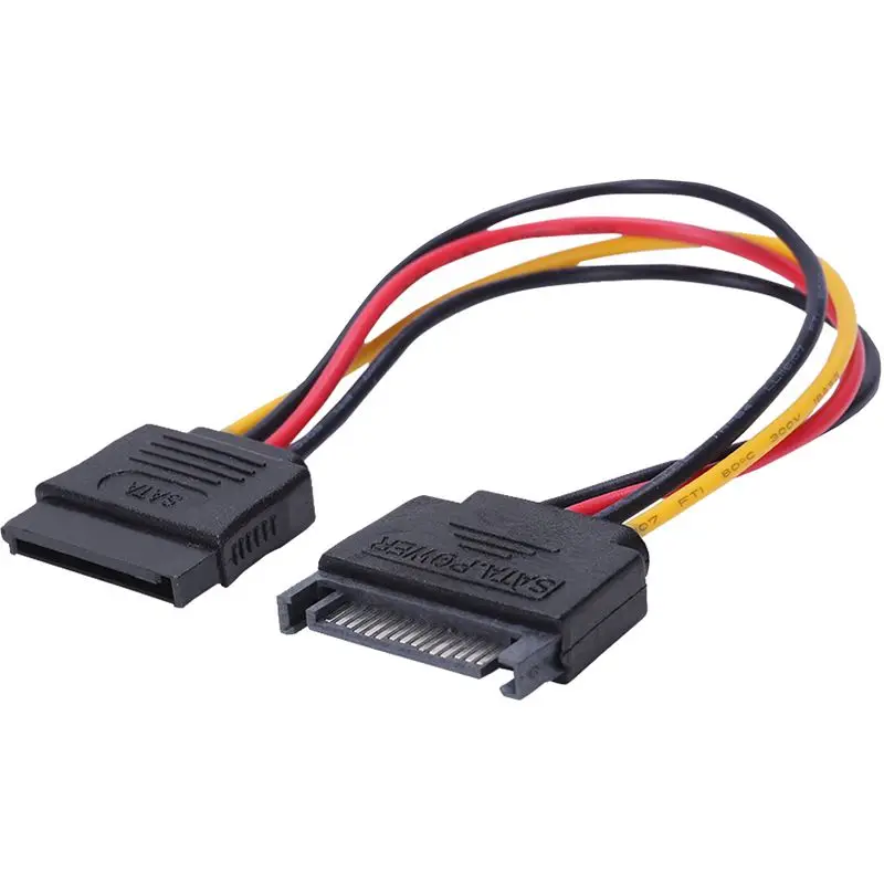 PC SATA 15 Pin папа мама кабель питания для HDD конвертер адаптер|Сетевые шнуры и