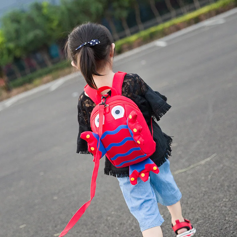 

Детская школьная сумка в Корейском стиле, рюкзак с милыми мультяшными животными и рыбками для детского сада, мальчиков и девочек