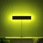 Настенный RGB-светильник в скандинавском стиле для гостиной, красочные настенные светильники для спальни, столовой, комнатное освещение, бра с дистанционным управлением